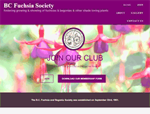 Tablet Screenshot of bcfuchsiasociety.com